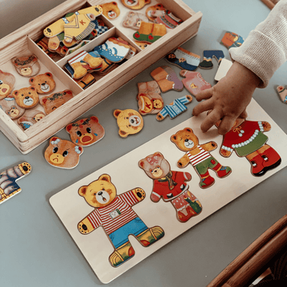 PlayWood - Anziehpuzzle aus Holz für kreatives Lernen und Spaß