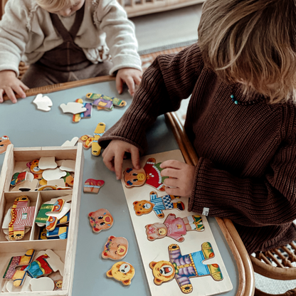 PlayWood - Anziehpuzzle aus Holz für kreatives Lernen und Spaß