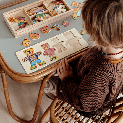 PlayWood - Anziehpuzzle aus Holz für kreatives Lernen und Spaß